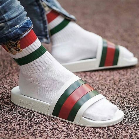 gucci flip flops gucci socks|men gucci slides size 12.